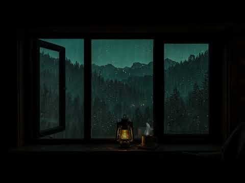 Heavy Rainstorm and Thunder on Window | Deep Sleep Rain Sounds for Study and Relaxation