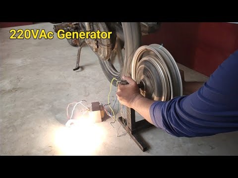 Make 220vac Electric Generator Using Old Electric Scooter Motor || How to Make Generator