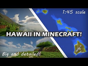 I recreated the HAWAII ISLANDS in Minecraft! - [ENGLISH]