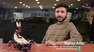 ITU student Rafay Amir, President IET on Campus ITU, shares his transformative journey of learning and growth during his stay at ITU. He shares his experience of IET on Campus where he had the wonderful opportunity to organize various events, talks and workshops. He also shares how the student society under his lead won international awards multiple times. Rafay Amir is an undergrad student at the Department of Electrical Engineering. You can also come join ITU and kick start your own transforma