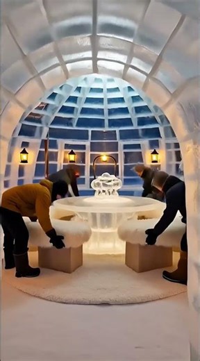 Building a Luxury Ice Igloo in the Snow ❄️ | Satisfying Timelapse