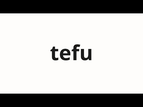 How to pronounce tefu | 手ふ (Hand in Japanese)