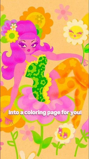 🩷🧡 A New Coloring Page! 💋#coloringpages #adultcoloring #fluffcoloringfun