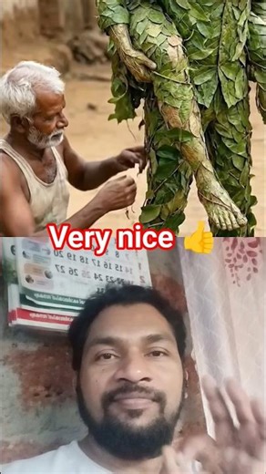 When experience meets Nature -- a grandfather sculpts magic from leaves and vines 🌿🍁#ytshorts # yt