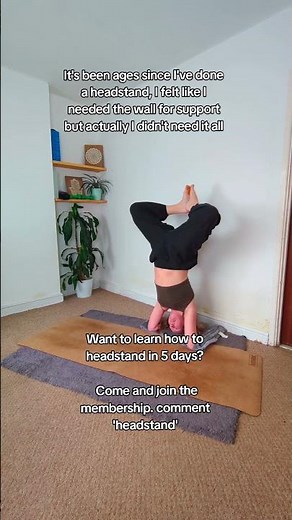 headstand practice - challenge in the membership