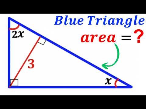 Can you find area of the Blue Triangle? | (Triangles) | #math #maths | #geometry