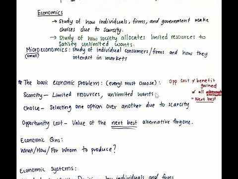 Introduction to Economics: Scarcity, Choice & Opportunity Cost (Foundation)