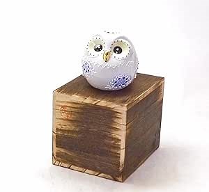 Kutani japanese porcelain【Ornament owl】 Deco-Mori