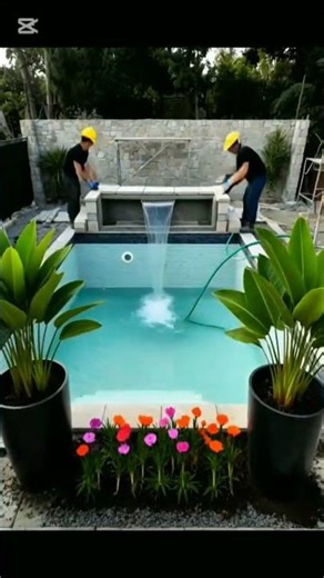 Old backyard transformed into a dream pool #SwimmingPool#Construction #Transformation #Shorts #Viral