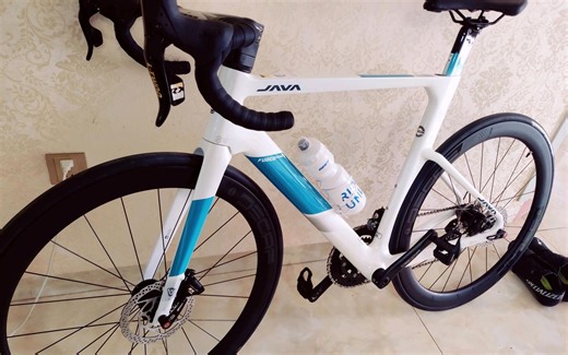 新款JAVA 火蓝图油碟公路自行车夜骑拉练