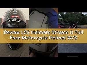 Review LS2 Helmets Stream II Full Face Motorcycle Helmet W/SunShield (Gloss White - Large)