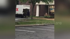 FedEx driver in Connecticut caught carelessly throwing packages into back of his truck