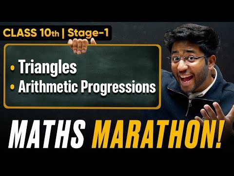 Class 10th Maths Maha Marathon - Triangles & Arithmetic Progressions 🔥 | Shobhit Nirwan