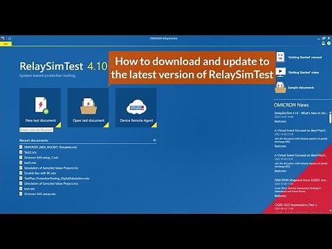 How to download and update to the latest version of RelaySimTest