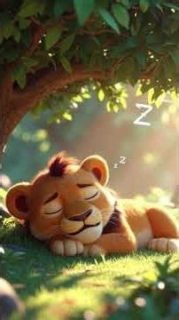 Lion Is Sleeping Tonight 🦁 | Peaceful Lion Sleeping | Relaxing Animal Short Video