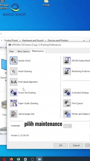 Cara Cek Nozzle dan Head Cleaning Epson L120