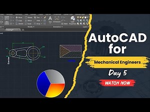AutoCAD for Mechanical Engineers | Day 5: Hatch, Gradient, Text Tools, Rotate & Quick Properties