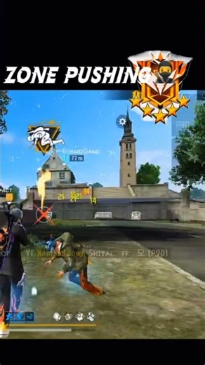 br rank zone pushing 🔥🎯 #freefireshorts #freefire #gaming