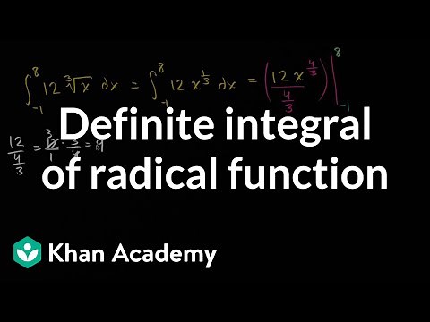 Definite integral of radical function | AP Calculus AB | Khan Academy