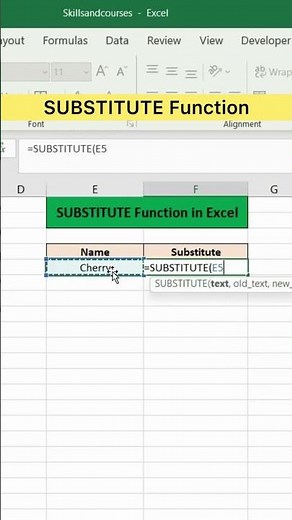 SUBSTITUTE Function in Excel | Advanced Excel Formula #excel #exceltutorial #exceltips