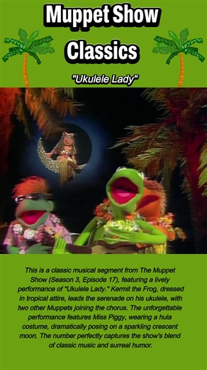 When he tries to be romantic but you demand a dramatic moon entrance. 💅🌙 Miss Piggy is the only tropical vacation I need. Hi-yaah! 🌺🐸 #muppetshow #muppets #comedy #misspiggy #kermit | Muppet Mania