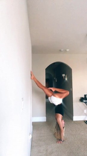 NEW handstand challenge🤪 #distancedance #celebratedoctors #fyp #gymnast