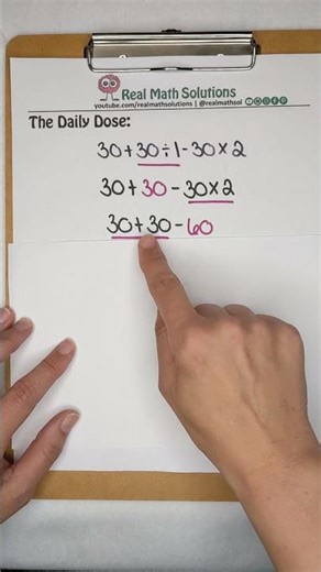 Evaluate Using Order of Operations - Daily Dose Practice Makes Progress 1.4