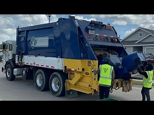 Waste Connections Peterbilt Heil 5000 Rear Loader Garbage Truck Packing Recycling + A Good Lesson