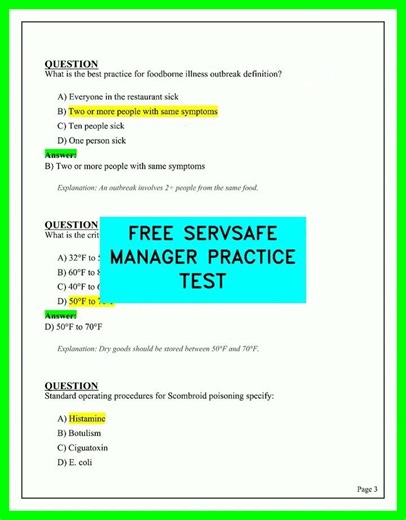 FREE SERVSAFE MANAGER PRACTICE TEST video