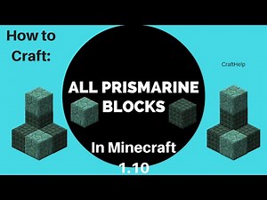 How to craft: All Prismarine Blocks! (Including Sea Lanterns)
