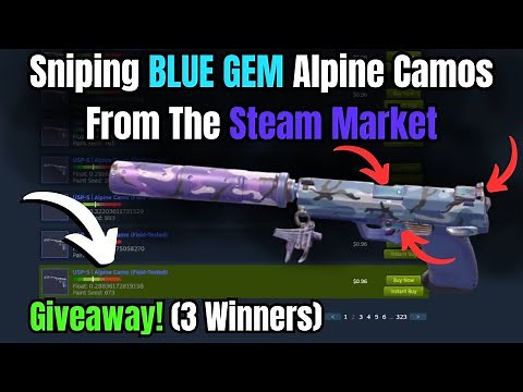 Sniping BLUE GEM Alpine Camos (Steam Market)