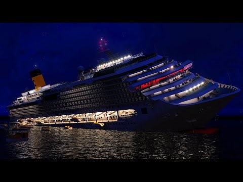 Costa Concordia Sinking - Timelapse Animation