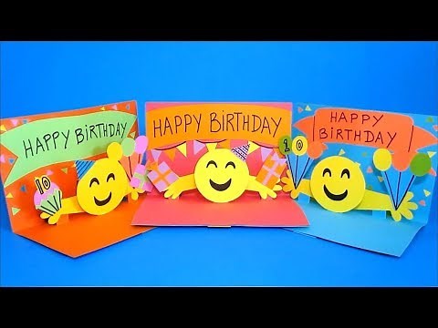 DIY Pop Up Card | 3D Emoji Birthday Cards | Easy Crafts For Kids