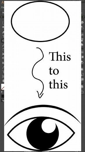 How to create eye icon in Adobe illustrator #vectornator #vectorart #iconify #Logo #Eyelogo #trick