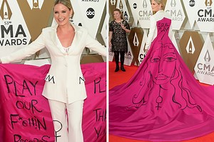 Jennifer Nettles Of Sugarland Arrived At The CMA Awards With A Powerful Message On Her Dress