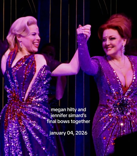 megan hilty and jennifer simard’s final bows together! january 04, 2026 #deathbecomesher #deathbecomeshermusical #broadway #jennifersimard #meganhilty