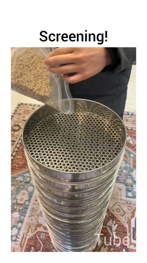 Engineering Tube on Instagram: "The process of separating grains based on size using a special sieve is known as sieving or screening. This technique involves passing the grains through a mesh with specific hole sizes, allowing smaller particles to fall through while retaining larger ones. This method is commonly used in various industries, including agriculture and food processing, to ensure uniformity in grain size for quality control and efficiency in further processing or cooking."