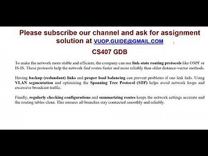 CS407 GDB Solution Virtual University of Pakistan by Vuopguide vuop.guide@gmail.com