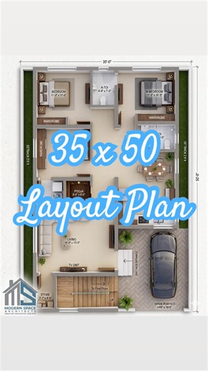 35 x 50 Layout Plan | #architecture #house #floor #plants #layout #classical #elevation #plane