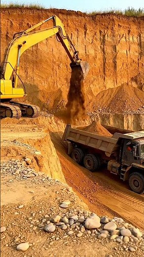 Massive Excavator & Loader Action! 🏗️ Heavy Machinery at Work