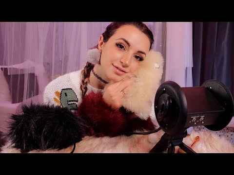 ASMR | Fluffy, Comfy, Cozy Ear Attention | Brushing & Fuzzy Cuffs