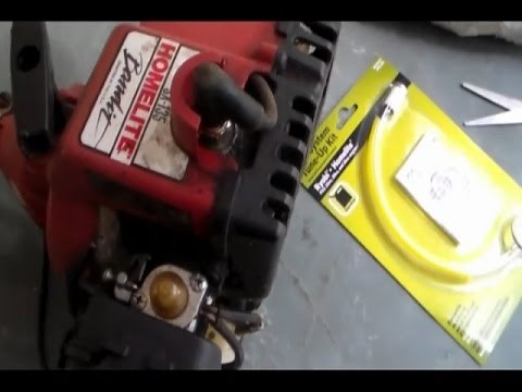 How to replace the fuel line system on a WeedWacker (Homelite)