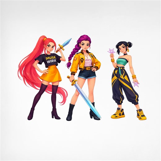 Huntrix Kpop Demon Hunters PNG, Huntrix Saja Girls Anime PNG, K-pop Anime Girl Fan Art, Kpop Shirt Design, Huntrix Fans, Sublimation - Etsy