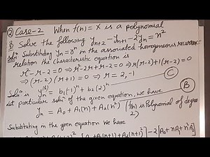 L-72 )case-2,non homogeneous recurrence relation (MCA 1st sem Discrete Mathematics)