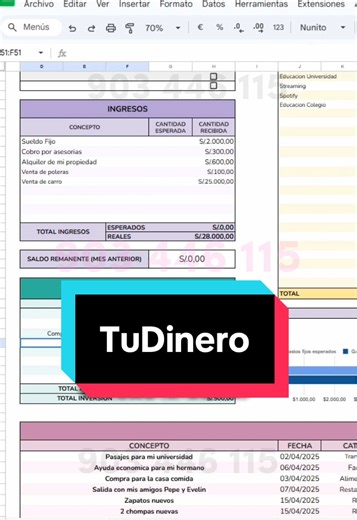 TuDinero: Herramienta Financiera para Organizar tus Gastos