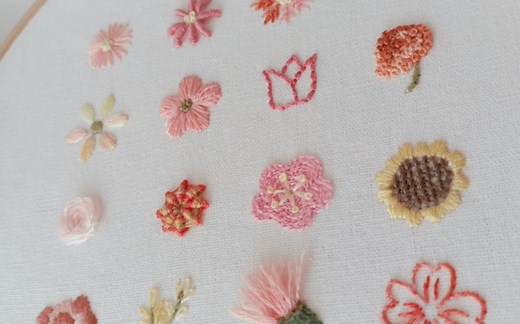 16种花朵刺绣针法视频教程【新手必学】