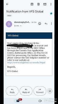 Mail from Vfs after passport submission || Timing duration|| Steps of procedure