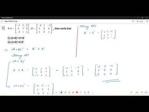 One Shot Ex 3.3 Class12 | Chapter 3 Matrices | Class 12th Ex 3.3 Q1 to Q12 | by Ruchi di