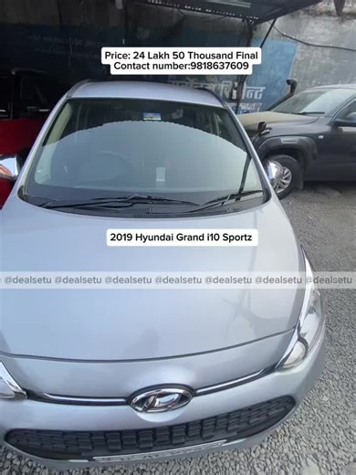 2019 Hyundai Grand i10 Sportz. 2nd Owner. Original Company Screen. Steering Mounted Controll.5-Speed Manual.Total Running Kilometer is28,819. Price:24 Lakh 50 Thousand. For More Info:9818637609.#fyp #goviral #hyundai #creatorsearchinsights #tiktok