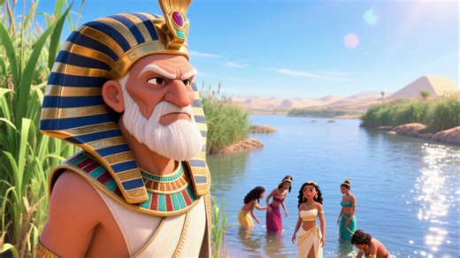 Baby Moses in the Basket! Saved by the Princess